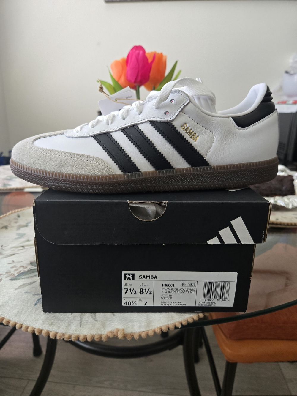 adidas Samba Men's Sneakers - White & Black
